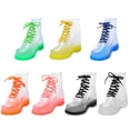 thumbnail image 2 of Botas de lluvia con plataforma para mujer, botines de color gelatina, calzado de trabajo impermeable, transparente, sin cordones, 2021, 2 of 5