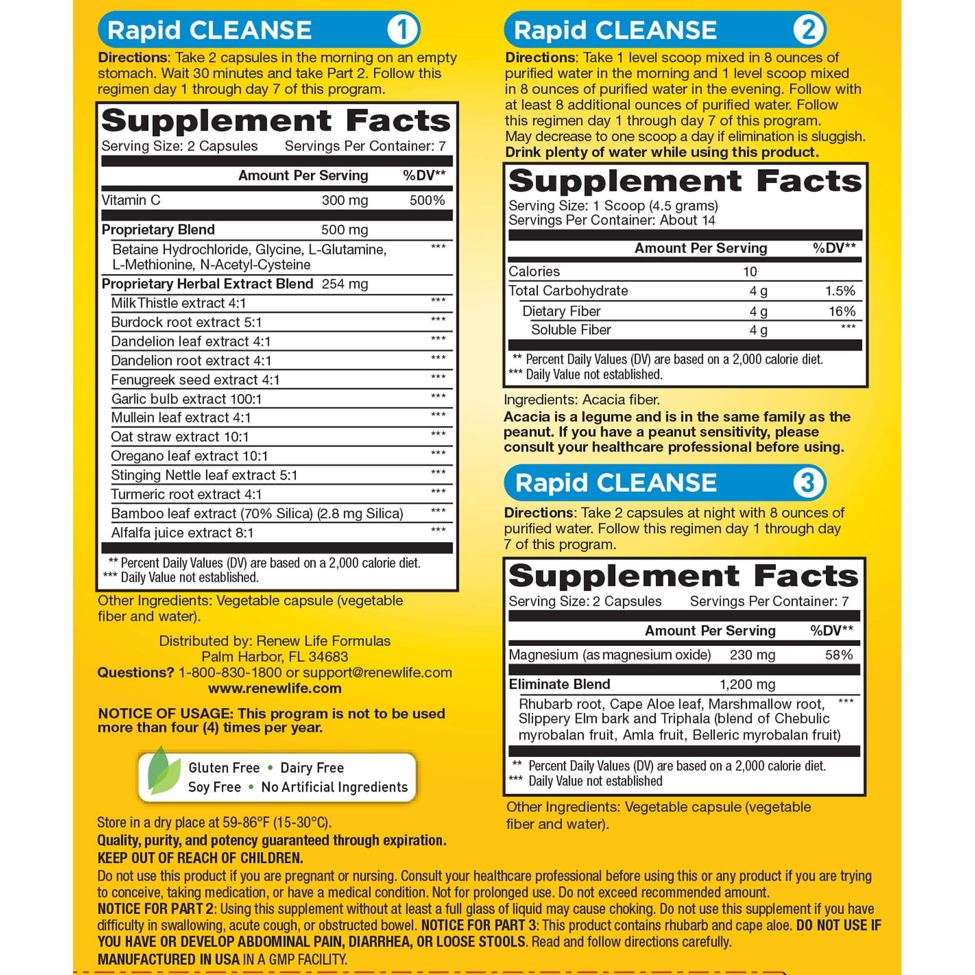 Renew Life 7 Day Rapid Total Body Cleanse Kit 28 Capsules 2.2