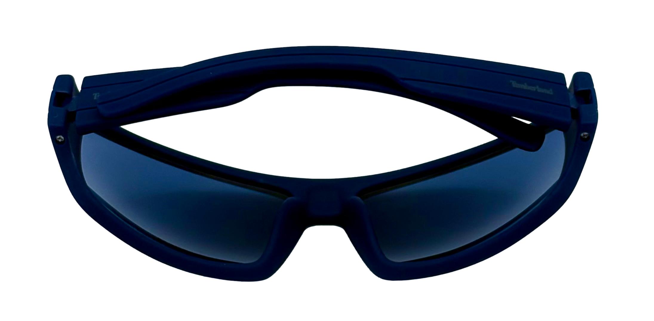 Timberland Navy Softtouch Mens Plastic Rectangle Sunglass, Blue Lens TB7234 92V