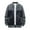 Dark Gray, variant on Men's Stylish Thickened Cardigan Jacket - Stand Collar & Colorblock.Outerwear Men,Outerwear Jackets,Jackets For Men,Autumn Coat,Casual Jacket