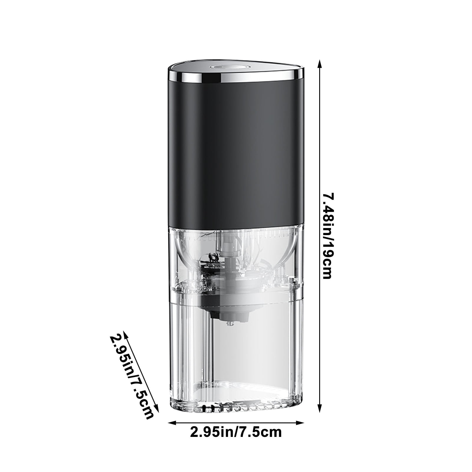 Manual Coffee Bean Grinder Usb Charging Mini Portable with Adjustable Thickness, 5 Gears for Home Office Travel, Stainless Steel Coffee Grinder
