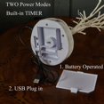 thumbnail image 2 of FrostHike Lighted Birch Tree with Timer Battery Operated or USB Plug-in 18IN 24 LED Twig Tree Lights for Wedding Party Christmas Decoration, 2 of 5
