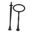thumbnail image 4 of Cake Plate Stand Handle 2 Tiers Cake Cupcake Tray Stand Handle for Daily Use Black, 4 of 8