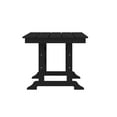 thumbnail image 6 of BizChair Commercial 7 Piece Adirondack Dining Set with 72" Rectangle Indoor/Outdoor Recycled HDPE Table and 6 Chairs with Cupholders in Black, 6 of 14