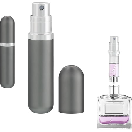 Travel Perfume Atomizer Refillable Bottle - 5ML Leakproof Luxury Travel Perfume Atomizer, Refillable Perfume Bottle for Women (Gray)