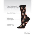 thumbnail image 3 of MeMoi Women's Cozy Cat Holiday Crew Socks - Womens - Female, 9-11, Black, 3 of 7