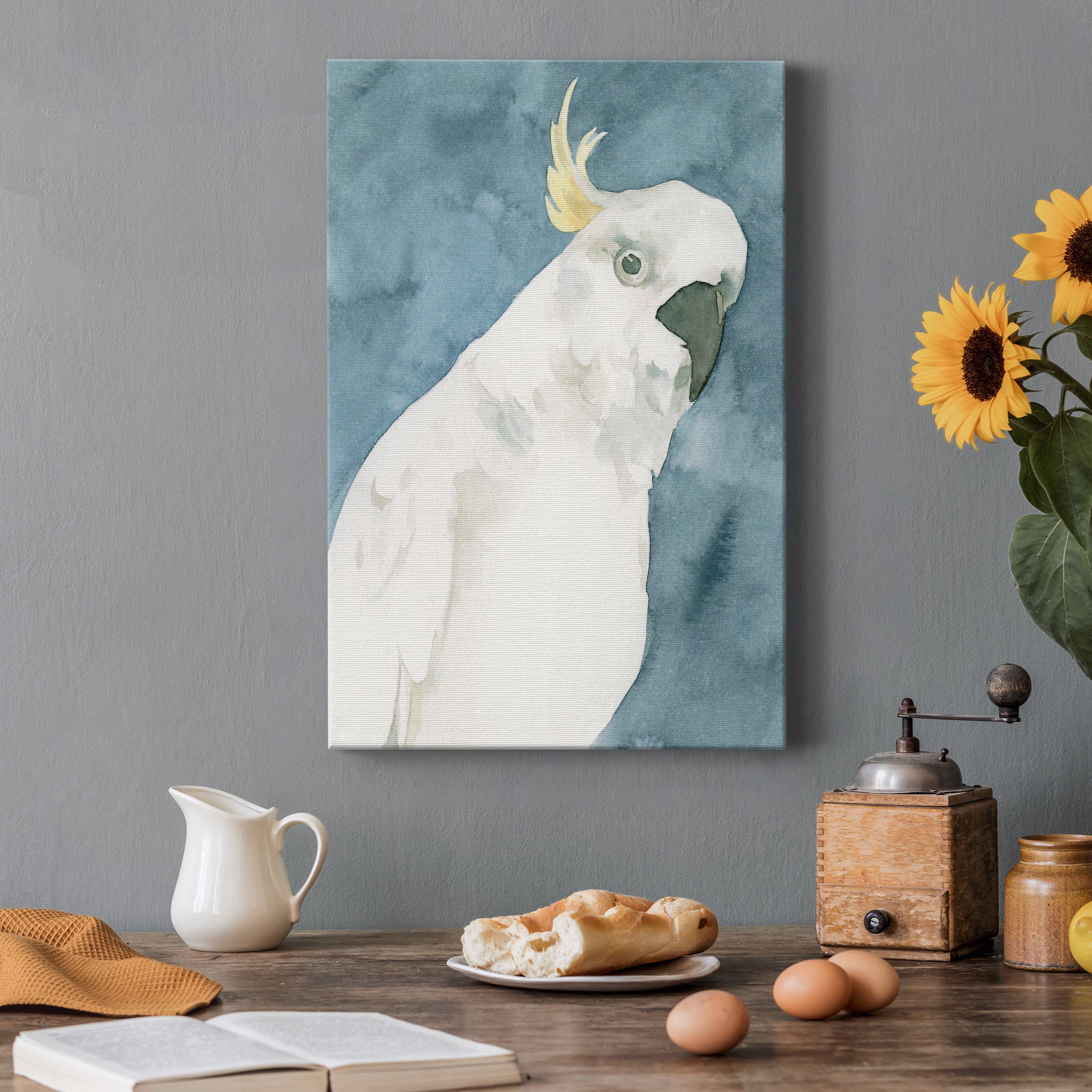 Cockatoo Portrait I Premium Gallery Wrapped Canvas - Ready to Hang