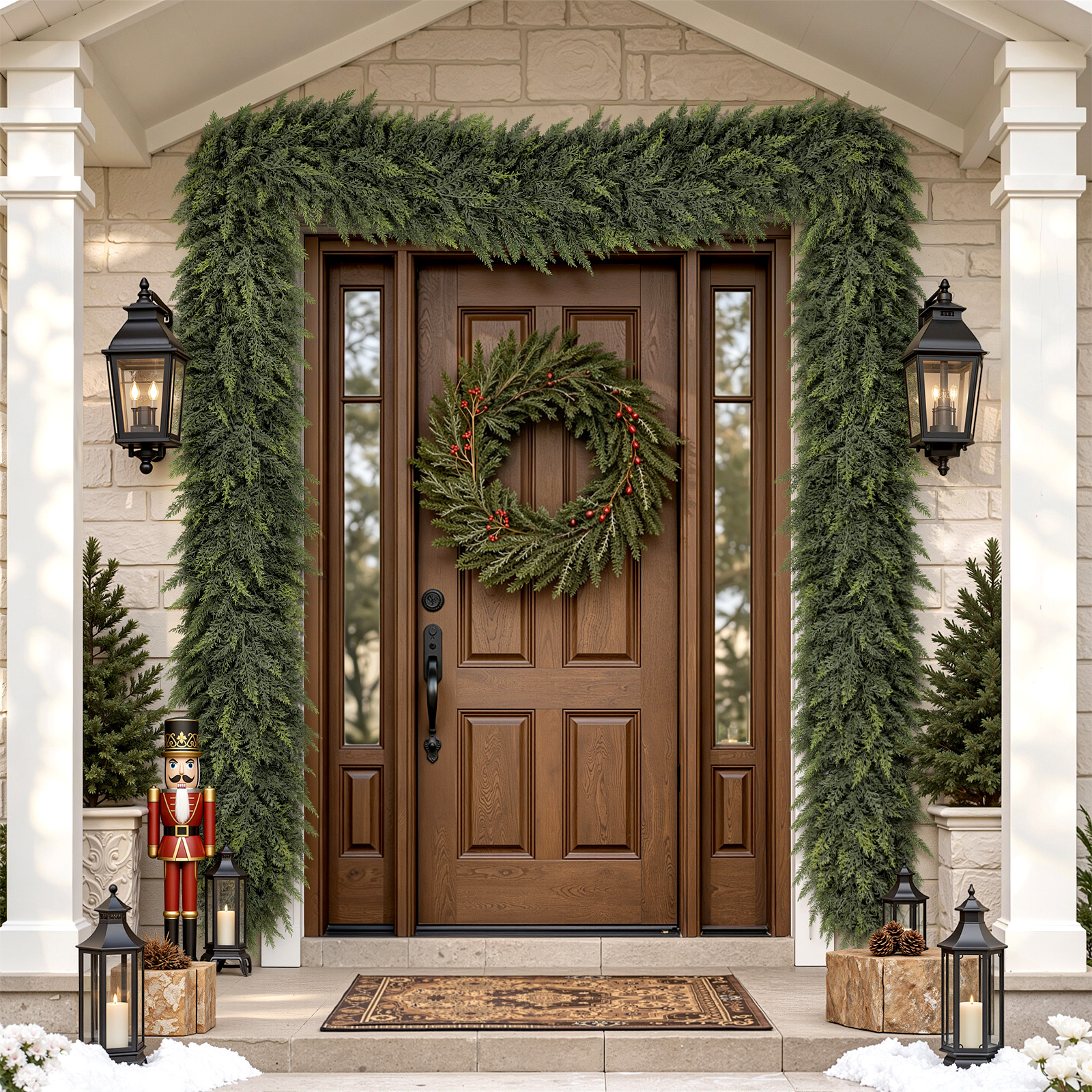Lolsea 9-Foot Artificial Christmas Cedar Garland photo 7