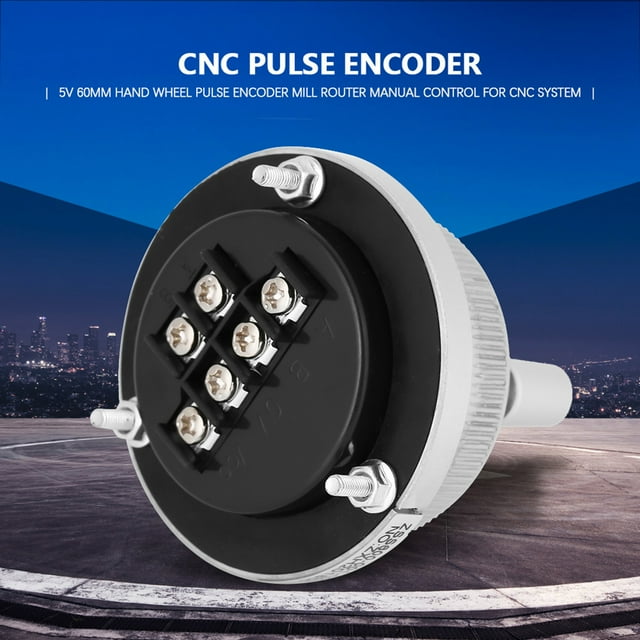 Encodeur d'Impulsion de Volant, 5v 60MM Roue à Main CNC Codeur d'Impulsion Fonctionnalité Haute Précision