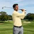 thumbnail image 5 of Mens Long Sleeve Tee Shirts Polo Shirts Button Placket Solid Color Golf Shirts Business Casual Tees, 5 of 8