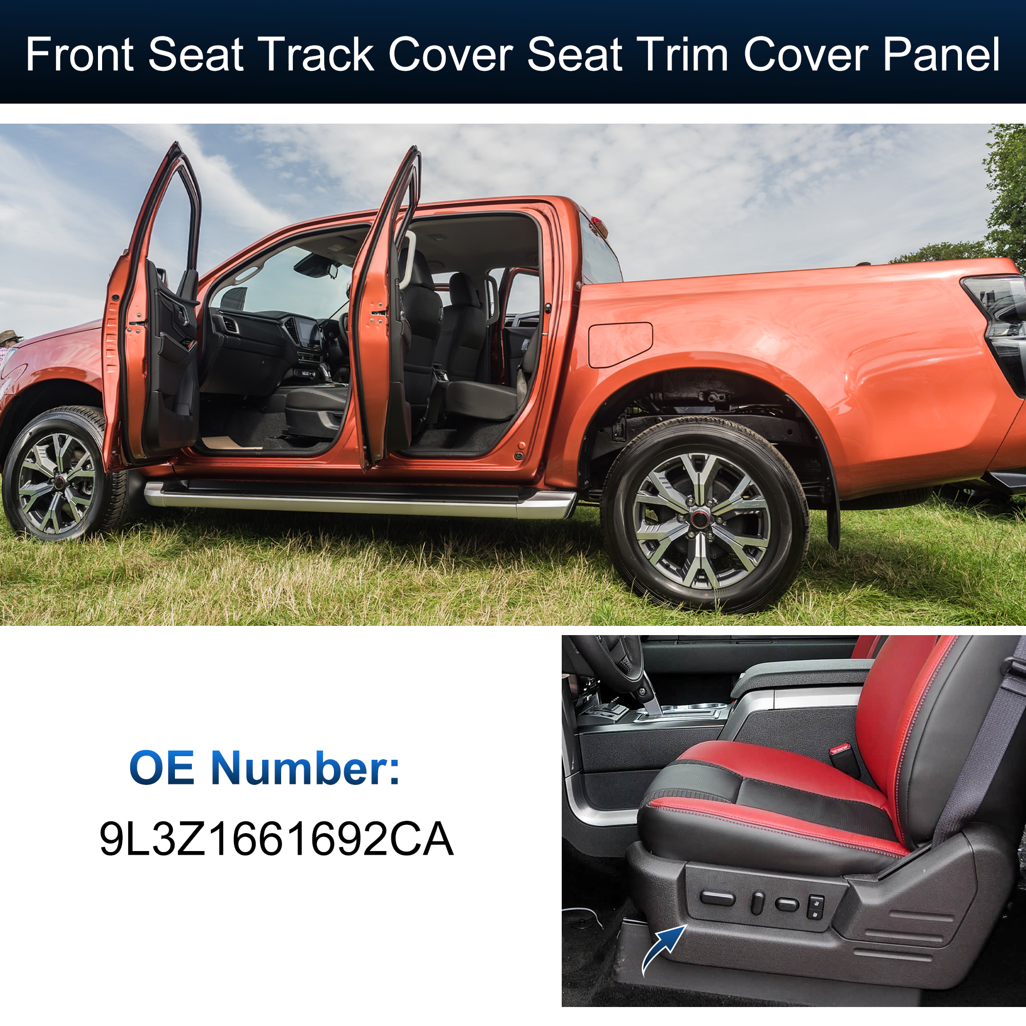 Unique Bargains Seat Trim Cover for Ford F150 and for Lincoln Mark LT Front Seat Brown