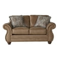 thumbnail image 2 of Roundhill Furniture Leinster Faux Leather Sofa and Loveseat, Jetson Ginger Brown, 2 of 9