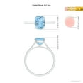 thumbnail image 3 of ANGARA Natural Prong-Set Cushion 1.85 ct Aquamarine Solitaire Ring in 14K White Gold for Women (Size-9x7mm) | March Birthstone, Birthday, Anniversary, Jewelry Gift for Women | Natural Aquamarine Ring, 3 of 7