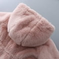 thumbnail image 4 of Otqutp 1-10 Years Winter Jacket for Baby Girls Long Sleeve Jacket Fuzzy Button Down Bowknot Hooded Coat Dress Coat Sweet Outfits(Pink,3-4 Years), 4 of 6