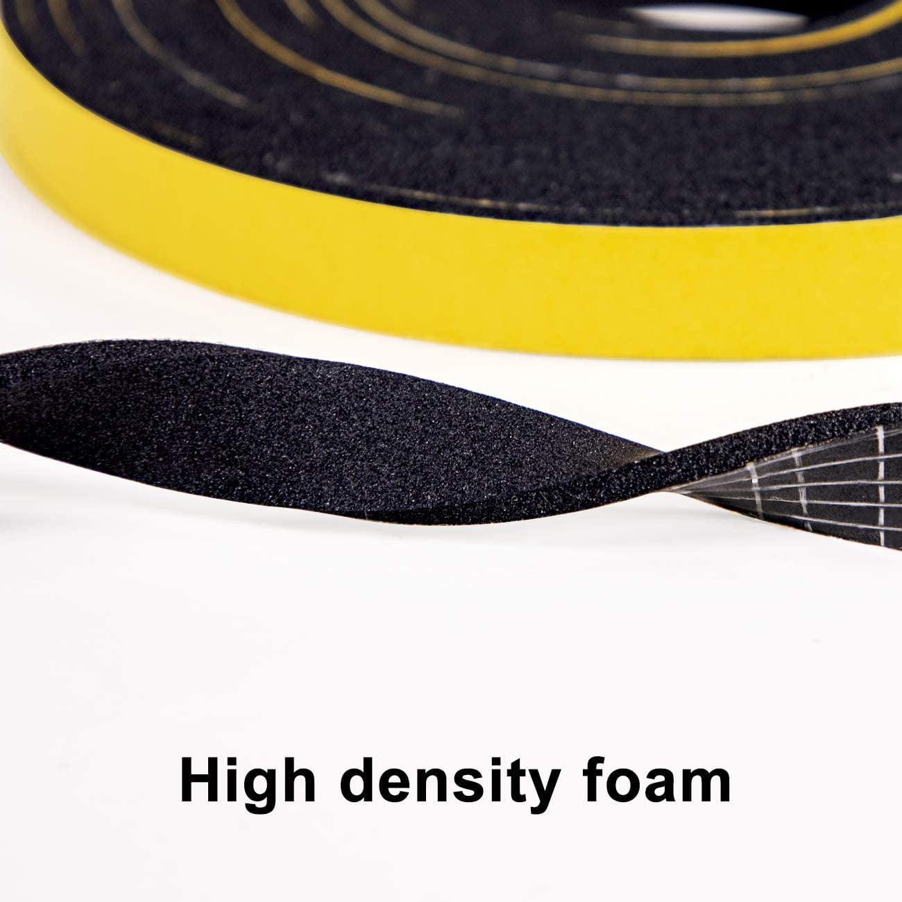 Weather Stripping for Windows 1/2 inch W x 1/4 inch T x 13 Ft Length,Foam Sealing Insulation Tape Weather Strip (Total 26 Ft Length, 2 Rolls of 13 Ft Each)