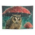thumbnail image 5 of Orinice Owl Mushroom Rain Tapestry Wall Hanging Unique Style Art for Home Decor Living Room Bedroom Farmhouse Dorm 60x50inch, 5 of 6