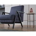 thumbnail image 4 of Enza Home Pavia Contemporary Wood & Fabric Armchair in Navy/Black, 4 of 5