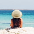 thumbnail image 5 of Lojalitet 56-58 cm circunferencia del sombrero sombrero de paja para mujer sombrero para el sol protector solar sombrero de copa plano al aire libre sombrero de playa sombrero para el sol plegable, 5 of 5