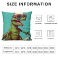thumbnail image 5 of GOSMITH  Dino Happy Dinosaur Surfer Throw Pillow Covers,Pillow Cases Decorative Soft Square Case Home Decor for Sofa Bed Living Room Farmhouse, 5 of 5