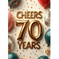 thumbnail image 3 of Balloon Cheers 70 Years Celebration Banner for Special Events Anniversary Party Supplies Decorations Backdrop Photography Props Background, 3 of 7
