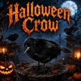 thumbnail image 7 of Realistic Crow Figurine, Feather Plastic Halloween Table Decor Prop, Black Spooky Bird Ornament for Shelf Mantel Haunted House Party Scene Setup(D), 7 of 7