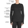 thumbnail image 2 of ClimateRight by Cuddl Duds Women's Thermal Guard Base Layer Crew Neck Top, 2 of 7