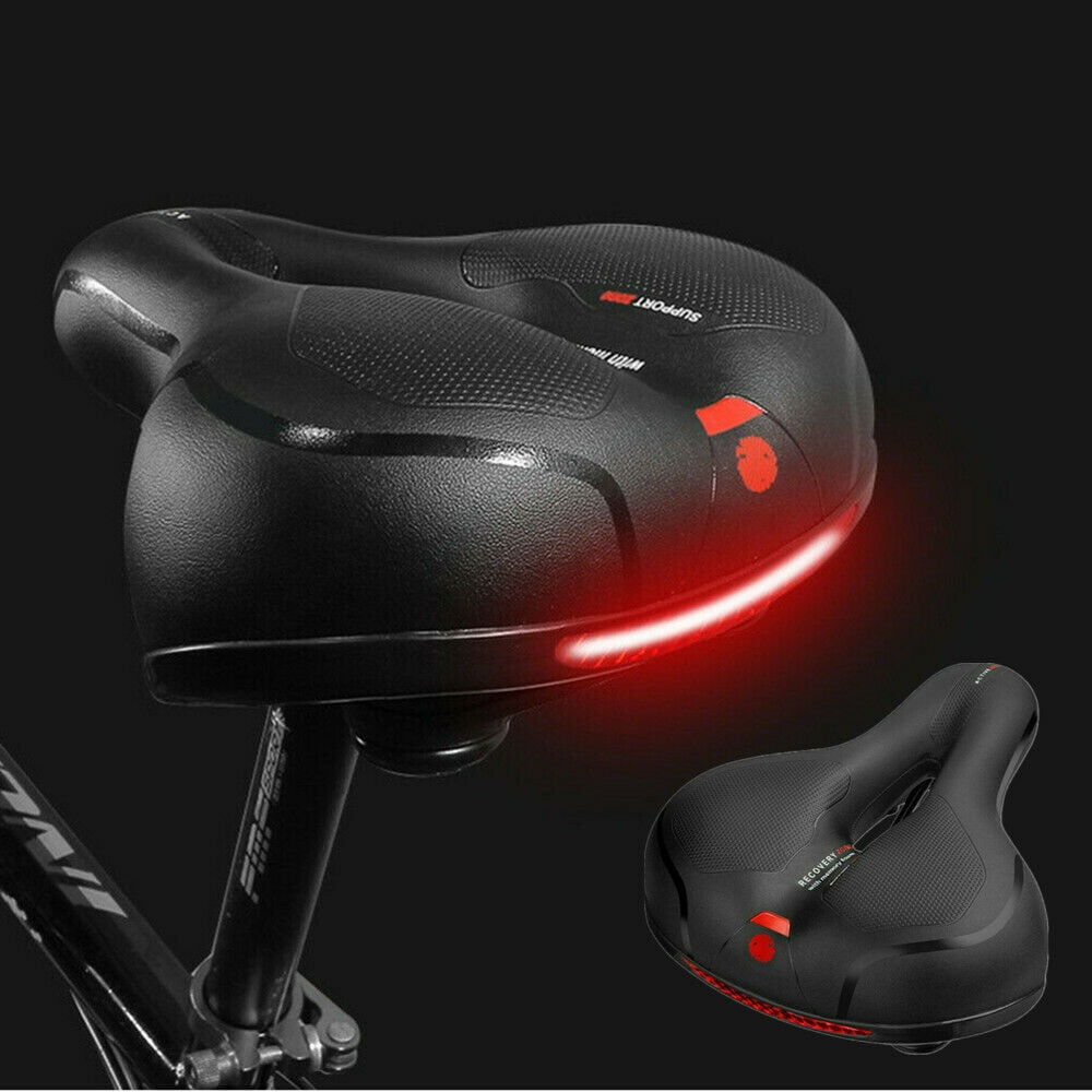 Rear Reflective Sticker Dual Spring Universal Fits Most Bikes Bicycle Saddle Seat Bike Cushion for Men Women Wide Comfort Soft Memory Foam Padded