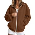 thumbnail image 4 of Womens Zip Up Hoodies 2026 Y2K Casual Long Sleeve Zipper Sweatshirts Fall Winter Comfy Track Jackets with Pockets, L, 4 of 6