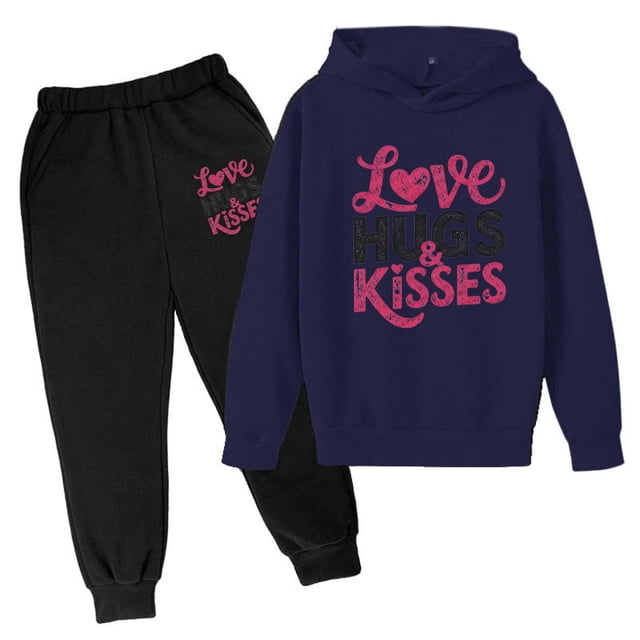 Tenues & Ensemble pour Garçons Automne Hiver Ensemble à Capuche pour Enfants Chandail Imprimé Mignon Manches Longues Décontracté Ensemble à Capuche pour Garçons