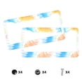 thumbnail image 4 of A Pair Of License Plate Frame Sunscreen Corrosion Resistant Rust 12.3×6.3in With Accessories Suitable For Any Car Lightgrey Tie-Dye Background Vibrant Colors And Swirling (3), 4 of 8