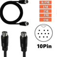 thumbnail image 4 of Mini Din 10pin Male To Male Cable Replacement 10pin Cable For Home Theater, 4 of 5