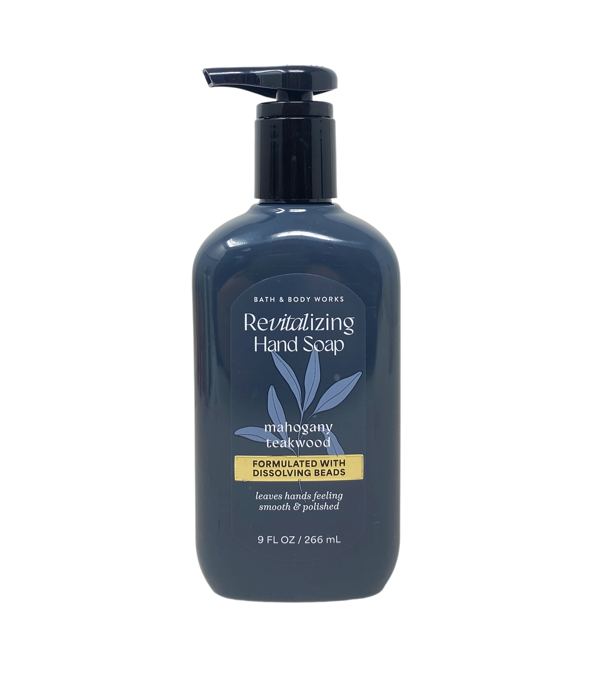 Bath & Body Works Mahogany Teakwood 3 Revitalizing Gel Hand Soap with a Peach Gardenia Mini Soap