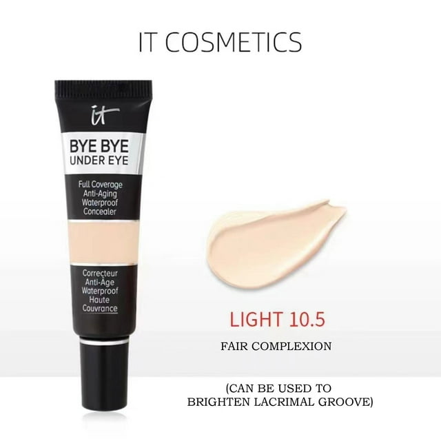 Bye Bye Under Eye Cache-Cernes Imperméable Anti-âge à Couvrance Totale 10,5 Light(C) - 0,4 Fl Oz