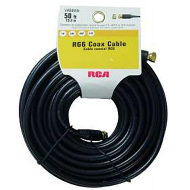 RCA VHB655X - Câble d'Antenne - F Connecteur (M) à F Connecteur (M) - 50 ft - coaxial - Noir