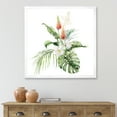 thumbnail image 3 of Designart 'Tropical Bouquet With Plumeria Lupine Palm Leaves' Traditional Framed Art Print, 3 of 4