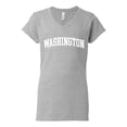 thumbnail image 2 of Wild Bobby State of Washington College Style Women Standard V-Neck Tee, 2 of 6