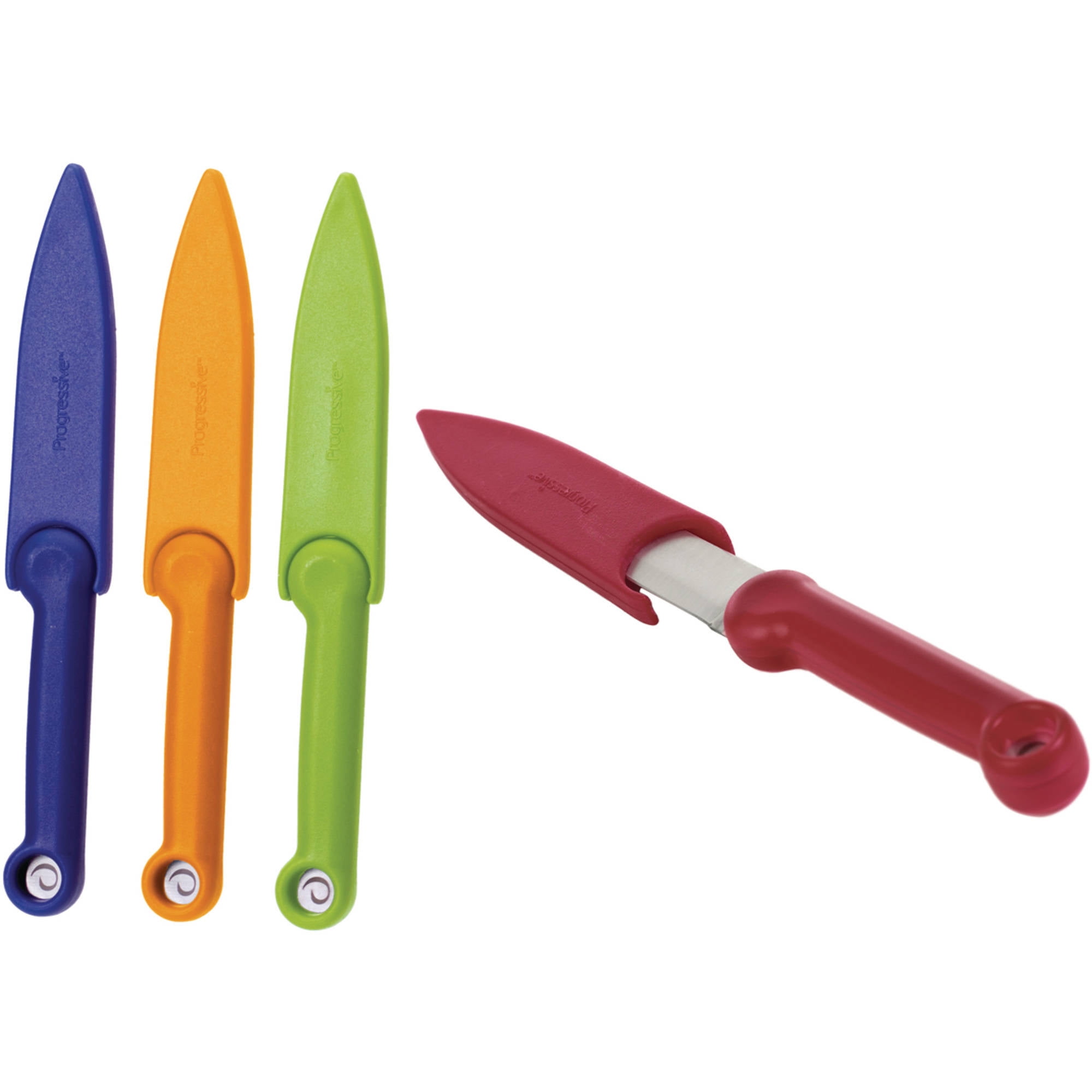 Prepworks Food Safety Paring Knives, Set of 4, Color Coded