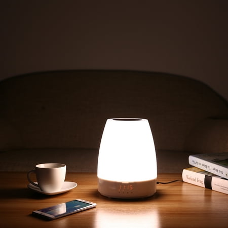 Wake-up Night Light Bedside Alarm Clock with Built-in Player, Touch Sensor, 8 Groups of Natural Ringtones, Adjustable Brightness