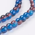 thumbnail image 3 of 1 strand Crackle Glass Beads Strands Round Medium Blue 6mm Hole: 1.3~1.6mm 125~133pcs/strand 31.4 inch, 3 of 4