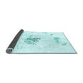 thumbnail image 2 of Ahgly Company Indoor Round Abstract Light Blue Modern Area Rugs, 7' Round, 2 of 4