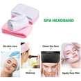thumbnail image 3 of Casewin Elastic Terry Cloth Spa Headband, 3 Pack Facial Head Wrap Band Washable Makeup Headband (Pink & White & Black), 3 of 9