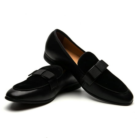 

YUANLU Mens Penny Loafers Dress Loafer Shoes for Men Black Size 9