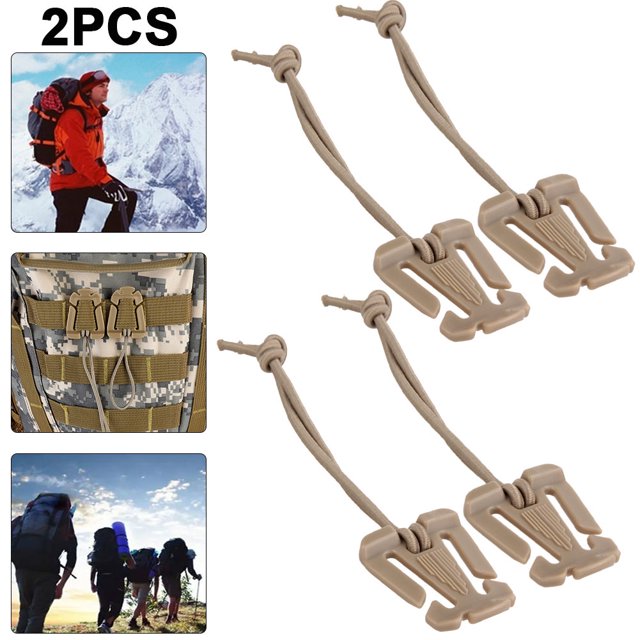 Herramienta Mosquetón para Mochila Hebilla Correas Cuerda Elástica 4 Uds.