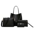 thumbnail image 1 of HEVIRGO 4 Pcs Sac à Bandoulière Texture Litchi Mode Femme Porte-Cartes, 1 of 10