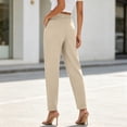 thumbnail image 4 of Hilenly Pull On Dress Pants for Women High Waisted Stretchy Work Pants Tapered Travel Golf Pants Office Slacks with Pockets, 4 of 9