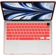 thumbnail image 4 of iBenzer Case for 2024 2023 2022 MacBook Air M2 13 inch Model A2681, Hard Shell Case & Sleeve & Keyboard Cover & Type-C Adapter for New M2 Mac Air 13.6" Touch ID, Red, W-MAT13-KK-RD+3, 4 of 9