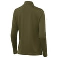 thumbnail image 3 of Women's Antigua  Olive Western Michigan Broncos Reprocess Quarter-Zip Top, 3 of 3