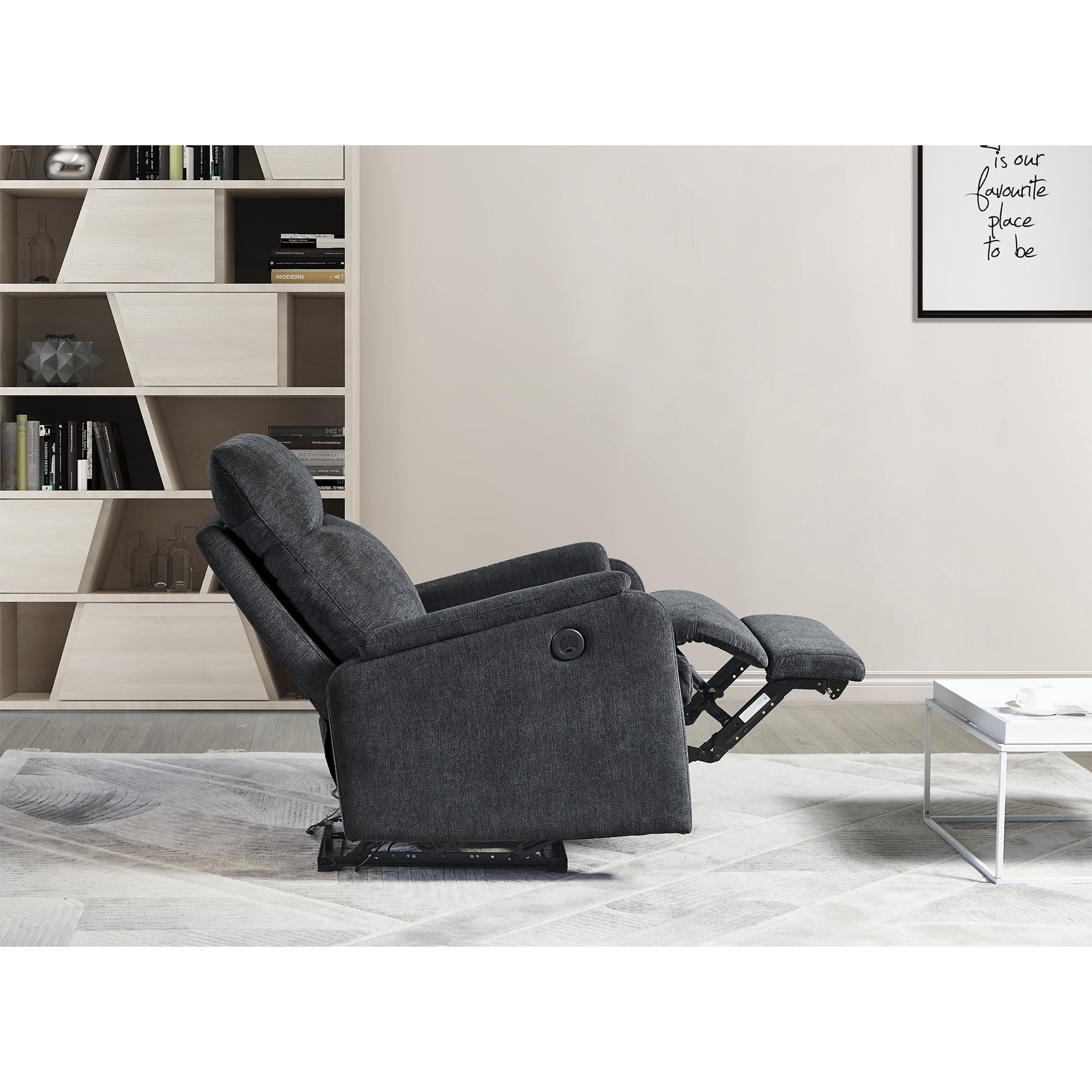 MAYEERTY Power Recliner Chair, Ergonomic Single Electric Reclining Sofa with Full Head-to-Back Support for Living Room, Bedroom, Reading Room