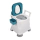 thumbnail image 3 of Asiento de inodoro portátil con asa ancha y altura ajustable que evita resbalones, silla con inodoro y bolsa de basura para personas mayores, color azul, 3 of 15