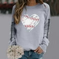 thumbnail image 2 of HUITKMM Chandails d'Automne pour Femmes Chandail à Manches Longues Col Rond Imprimé Football Chandail Décontracté pour Usage Quotidien et Activités Sportives Chemise Athlétique Douce et Confortable, 2 of 5
